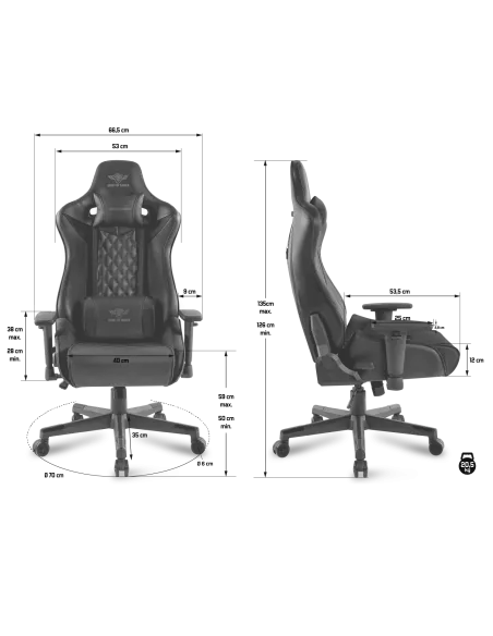 CHAISE GAMING SPIRIT OF GAMER CRUSADER BLACK